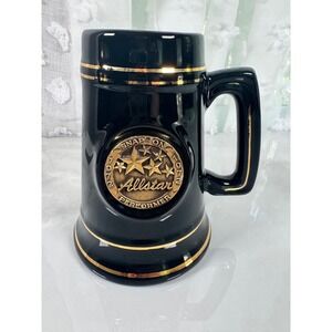 Vtg 1972 Snap-On Allstar‎ Performer Award Stein Mug Tankard Black Gold Jostens